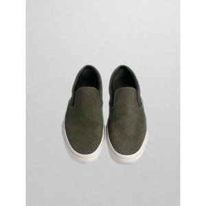 Vans Textured Classic Green Slip-ons